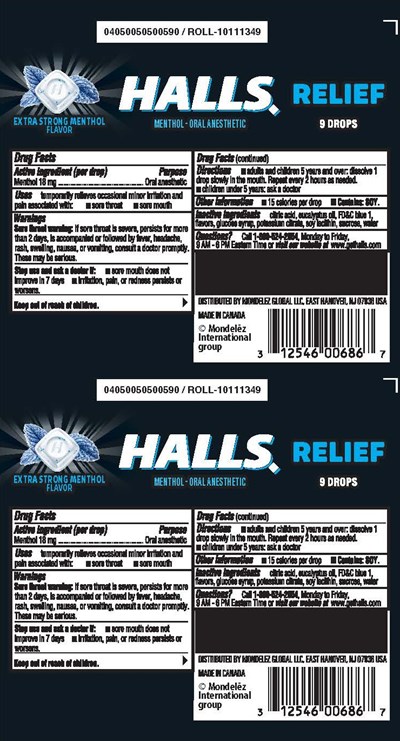 H (Halls Extra Strong 9 Count Stick)